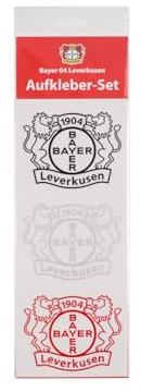 Bayer 04 Leverkusen Aufkleber 3er Set – Fußball Fan Sticker einfarbig – Bundesliga Fanartikel für Auto, Laptop, Handy, Fenster – Leverkusen Sticker Set