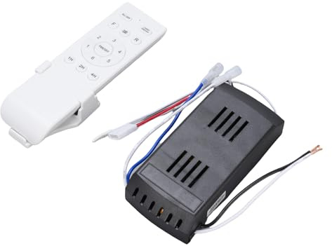 YUKERMARB Kit de Control Remoto Universal para Ventilador de Techo, Receptor Controlador de Ventilador de Techo, Reemplazo Remoto para Luz y de, 6 Velocidades y 3