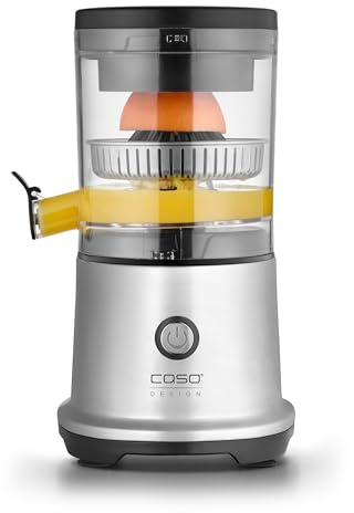 CASO CP 440 Lift Inox - elektrische Zitruspresse aus Edelstahl, BPA-Frei, Universal-Presskegel für alle Zitrusfrüchte, Zitronenpresse, Orangenpresse, Saftpresse, Juicer, spülmaschinengeeignet