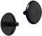 Gedotec Möbel-Abdeckkappen schwarz RAL 9005 Schrauben-Abdeckungen Kunststoff Schrauben-Kappe rund | H1123 | Verschluss-Stopfen für Kopflochbohrung PZ2 | Ø 12 x 2,5 mm | 20 Stück - Abdeckstopfen rund
