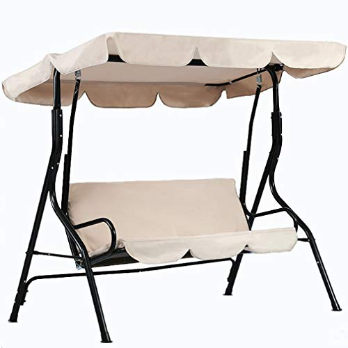 195x125cm Ersatzdach Hollywoodschaukel Gartenschaukel Schaukelbank Gartenliege 3-Sitzer Beige