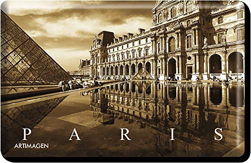 Artimagen - Imán Prámide del Museo Louvre de París en Sepia. Resina.