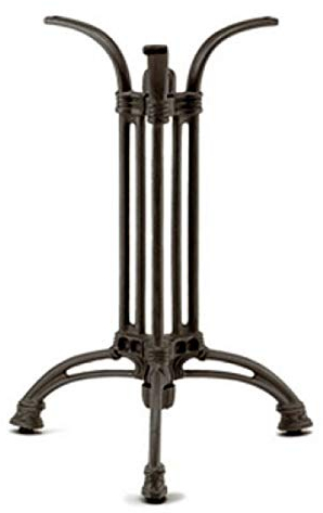 Dublino Bistro-Tischgestell mit französischem Flair in Schwarz | Premium | PJ7019 | Gusseisen | Esstisch | H 73 cm | 15 kg | Standfläche 46x52 cm | max. Tischplattengröße Ø 70 cm