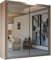 SLIDING WARDROBE 4U Mirror Sliding 2 or 3 Door Wardrobe with LED Light 90cm/120cm/150cm/180cm/203cm/250cm White-Black-Grey-Walnut-Wenge-Oak (Oak, 150cm)