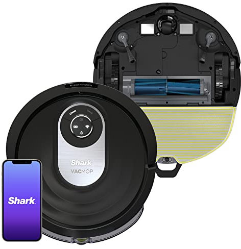 Shark AI Robot Vacuum & Mop with Self-Cleaning Brushroll for Floors, Carpet Black/Silver (RV2001WD) With LiDAR Navigation