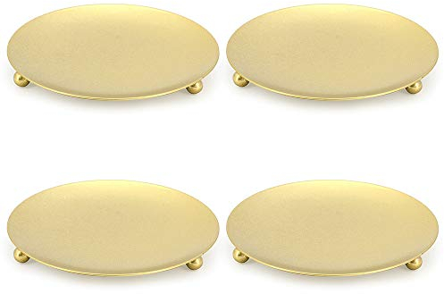 Gearific Pillar Candle Holders Candlestick Holders Metal Candle Plates Ideal for Incense Cones, Spa, Wedding, Pray, Home, Party, Decoration