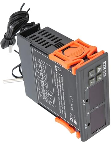 STC-3008 Digitaler Thermostat-temperaturregler Dual einstellbarer Thermostatsensorregler Digitalanzeige Temperaturregler (110-220V)