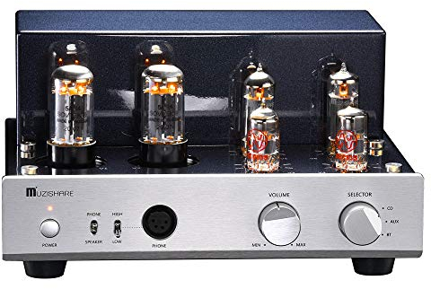 Muzishare X3T Röhrenverstärker, Class A einseitig, Bluetooth Anschluss, symmetrischer Kopfhörerausgang, Röhren EL84x2