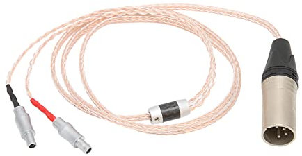 cigemay Câble de Remplacement pour Casque HD800 HD800S HD820, Câble HiFi 4 Broches XLR Mâle Symétrique Compatible pour HD800 HD800S HD820 1,2 M/3,9