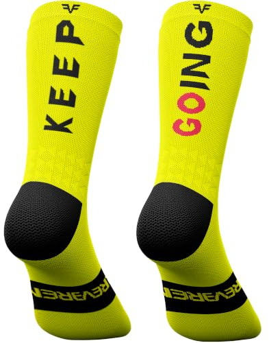 IRREVERENT Chaussettes de Sport Compressives et Hautes pour Running, Crossfit, Cyclisme, Padel, Basket