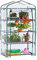 Outdoor Garden Mini Greenhouse 130cm Tall With 4 Shelves/Tiers Green House Small Greenhouse With Frame, Waterproof Transparent PVC Cover and Roll Up Zip Up Door Gardening Shelves