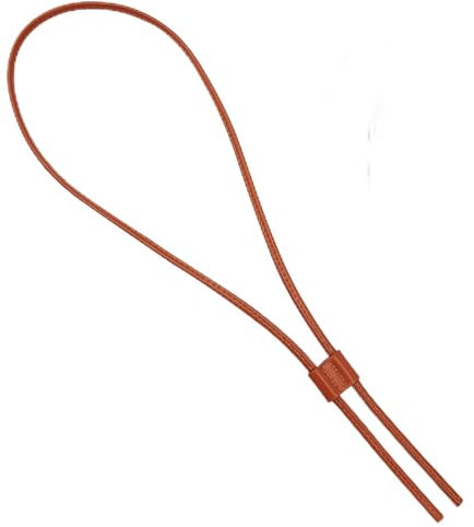 WADORN Sangle de Sac à Main en Cuir PU Amovible, 122.5 cm, Avec Cordon de Serrage et Chaîne Glissière pour Sacs à Bandoulière, Brun