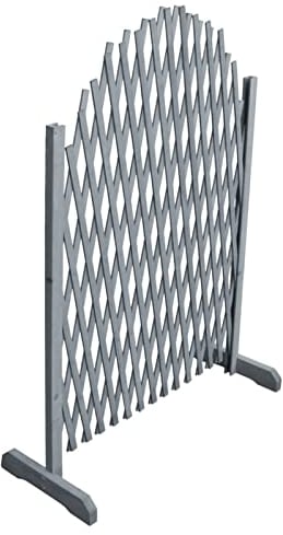 Mogou Trellis Fence, Trellis For Climbing Plants, Garden Trellis For Climbing Plants Solid Firwood 1.8x1 m Grey