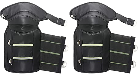 Winter Motorrad Knieschoner Beinwärmer, PU Leder Plüschfutter Knieschoner Knieschützer Winddicht Wasserdicht Fahrrad Kniewärmer Beinschutz Beinstulpen Knieprotektoren für Radfahren Laufen Motorrad