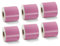 BETCKEY - 6 Große Rollen Rosa Mehrzwecketiketten Kompatibel mit DYMO 99019(S0722480), 59mm x 190mm, 900 Farbige Etiketten für LabelWriter 450, 4XL NICHT passend 550 oder 5XL