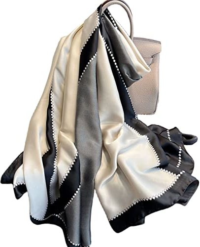 prinfantasy Seidenschal Damen Seide Silk Schal Halstuch Seidentuch All-Match-Modeartikel Seidentuch Haare M180031