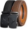 BULLIANT Gürtel Herren 2er, Gürtel Ratsche Automatikschließe Ledergürtel für Herren Verstellbar 35mm Breit mit Geschenkbox(Schwarz/Tawny-125cm/36-42 taille verstellbar)