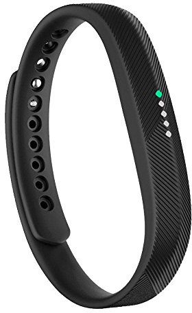 honecumi Armband Kompatibel mit Fitbit Flex 2 Smart Watch Ersatz Armbänder Band für Damen Herren, Flex 2 Silikon Strap Buntes Klassisch Verstellbares Sport Uhrenarmband Zubehör - Groß,Schwarz