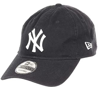 New Era New York Yankees MLB Team Black White 9Twenty Unstructured Strapback Cap - One-Size