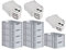 PROREGAL SuperSparSet 10x Eurobox NextGen Economy mit Scharnierdeckel & schwarzen Verschlüssen | Griffe offen | HxBxT 22x40x60cm | 44 Liter | Eurobehälter Transportbox Transportbehälter Stapelbehälter