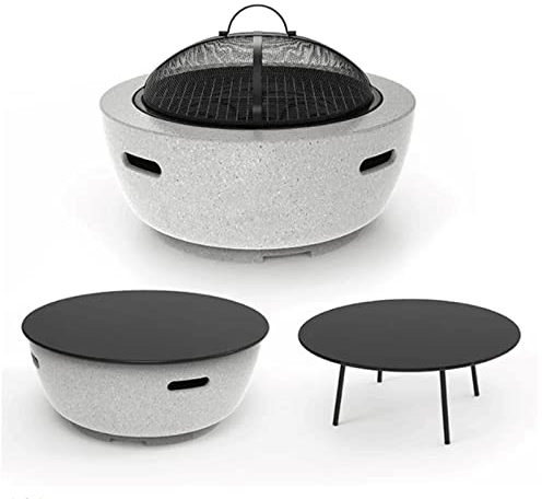 Multifunktionale Feuerstelle für den Außenbereich, Magnesiumoxid, Feuerstelle, Tisch, Grill, Terrassenheizung, tragbar, rauchfrei, Stein, Feuerstelle
