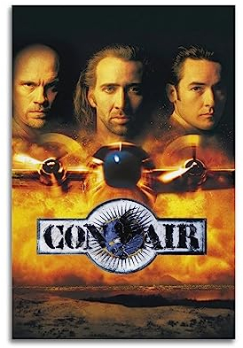 Con Air 1997 Poster, dekoratives Gemälde, Leinwand-Wandposter und Kunstdruck, modernes Familienschlafzimmer-Dekor-Poster, 40 x 60 cm