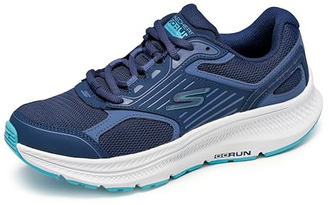 Skechers Damen Go Run Consistent 2.0 AdvantageSneaker | Luftgekühlte Goga-Mat-Einlegesohle, ultraleichte Dämpfung, M-Strike-Technologie, Obermaterial aus Leder und Mesh
