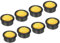PATIKIL Aire Compresor Filtro, 8 Pcs Ruido Reducción Aire Compresor Accesorios para Generadores, Sopladores, Escape Puertos, Negro, Amarillo