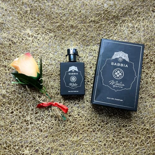 Geschenkidee für Damen und Herren – Eau de Parfum Sand – Melia Parfum – orientalischer Duft, der sich je nach Haut verändert (50 ml)
