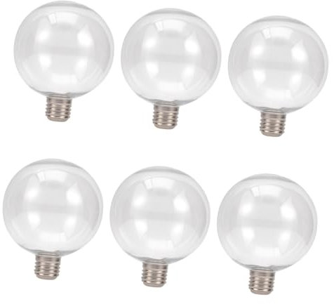 HEMOTON 6stücke Befüllbare Kunststoff Glühbirne Weihnachtslicht- Party-hängedekoration Baum-hängedekoration Baum-glühbirnen-