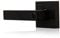 XFORT Quad Privacy Knob Set Matt Black, Door Knob with Lock for Internal Wooden Bathroom Doors, Complete Set with Tubular Latch