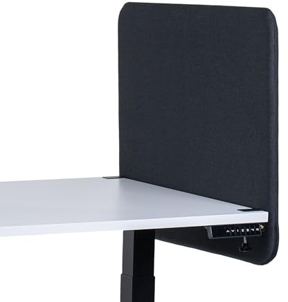 FIX 2 PLACE Akustik Trennwand & Sichtschutz für Büros 80x65cm Graphite Black, Trennwand zur Lärmreduzierung und Privatsphäre Schreibtisch Trennwand Schallschutz, Leicht zu Montieren