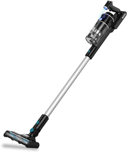 K&S Könner&Söhnen KS VC40 akku staubsauger | staubsauger beutellos mit 25000 Pa/300 W | handstaubsauger akku | bis zu 45 Min Laufzeit | Staubsauger kabellos mit Fugendüse & Staubbürste | Beleuchtung