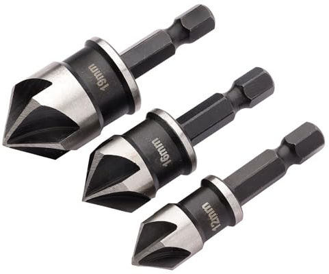 Draper Lot de 3 embouts coniques – 12430–5 Flûte, 90 degrés