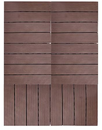 PurezmMoto Schwimmbadmatte, Duschmatte aus Holz for drinnen und draußen, rutschfeste und wasserdichte Bodenmatte, Holzplattform for Spa, Sauna, Pool, Whirlpool, Badewannenmatte, 30 x 30 cm