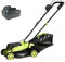 Aerotek 20V Cordless Lawnmower 2 x 4Ah Lithium-Ion Battery & Charger Wide Cutting Width 5 Cutting Heights Large Collection Box Fast Charge