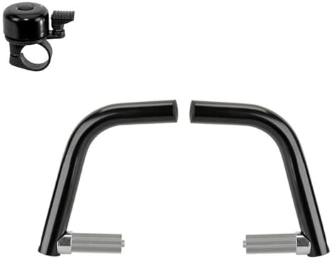 Universal Schwarze Bar Ends Lenkergriffe Lenkerhörnchen Zusatzgriffe inkl. Fahrradklingel