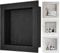 VEVOR Nicchia per doccia pronta per piastrelle 40,6 x 40,6 cm, organizer singolo per ripiani, angoli quadrati nicchia da incasso, protezione sigillata moderna nicchia per doccia bagno, nero