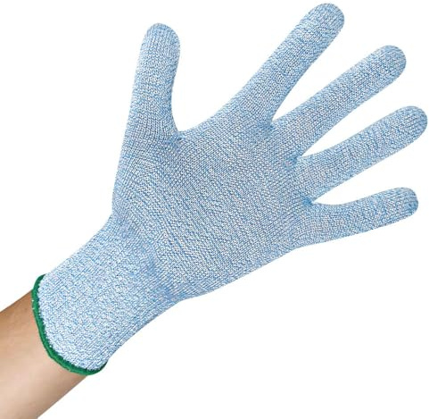 6 Stück Hygostar Schnittschutzhandschuhe Cut Allfood Steel | Edelstahl, Karton, hellblau, 11/XXL, Schnittschutzhandschuhe, Baustellehandschuhe, Schnittfeste Handschuhe