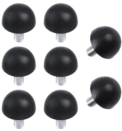 MOROBOR Lot de 8 niveleurs réglables à vis M8 en plastique pour meubles - En acier inoxydable - Pour pieds de table et de chaise