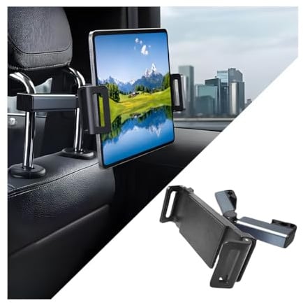 CGEAMDY Autohalter Kopfstütze, 360° Drehung Tablethalterungen Auto Kopfstütze, Ausziehbare Kfz Kopfstützenhalter, Universelle Tablethalterungen Auto, Universelles Zubehör Für Die Autodekoration