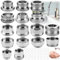 Liekadijiae 16 Stück Wasserhahnadapter, Wasserhahn Belüfter Anschluss, Metall Wasserhahn Gewindeadapter, Wasserhahn Adapter Set, Wasserhahn Gewindeadapter für Wasserfilter(mit 32 Spacern)