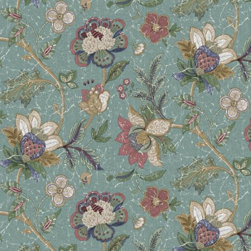 DacaiCloth Vintage Floral Peel and Stick Wallpaper, Sage Green, Self-Adhesive,Removable Wallpaper Wall Stickers for Home Bedroom Cabinets Thicken,17.3 x 118 inches