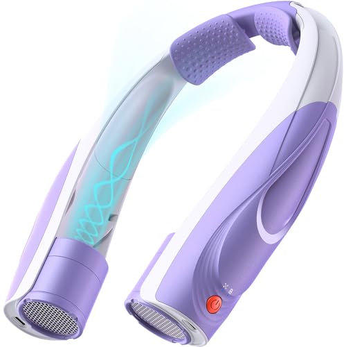 Tenvolti Portable Neck Fan- Hands Free Personal Fan, 6 Speeds 6000mAh Long-Lasting Battery Faster Cooling, USB-C Rechargeable, 360° Airflow, Quiet Gifts for Women Men Office Travel Outdoor