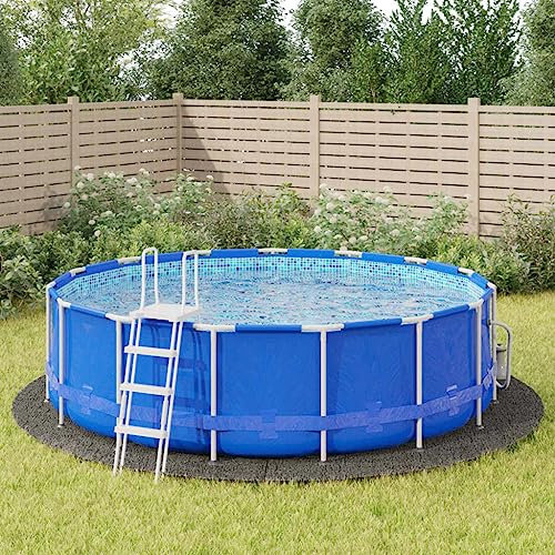 WKIEQACO Maison & Jardin,Mobilier Piscine Tapis de sol Gris Clair 500 cm Polyester Géotextile