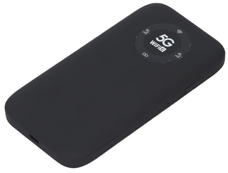 Mobile Wireless Router, 5G WiFi Mobile Access Point Card Slot (Black)