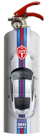 SAFE-T Haushaltsfeuerlöscher mit Pulver 1 kg für ABC-Brände – Originaler Haushalts-Feuerlöscher geeignet für Fahrzeuge, Wohnungen, Geschäfte, Büros – (991 Cup)