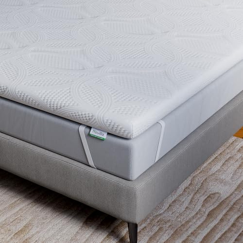 Novilla Matratzen Topper 80x200cm 7.5cm Höhe, Gel Topper 80x200 Memory Foam Topper H2/H3, Waschbarer Matratzentopper Für Matratze, Boxspringbett & Gästebett, mit Öko-Tex-Zertifizierung
