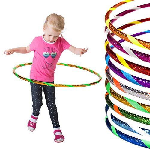 Funny Kinder Hula Hoop Reifen Ø70cm, Gelb-Grün