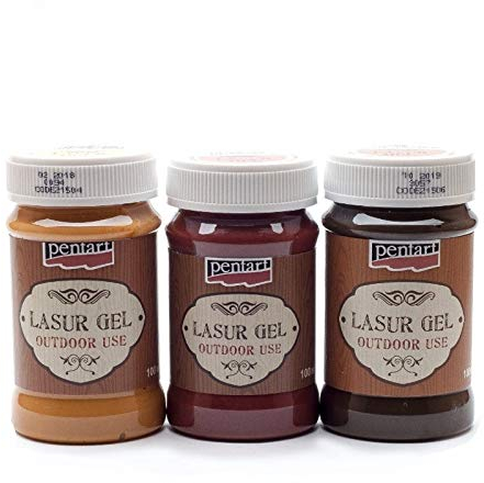 Zita's Creative Lasurgel für Aussen- und Innenbereich 3x100ml - Set 5. Lasurfarbe, Bastelfarbe